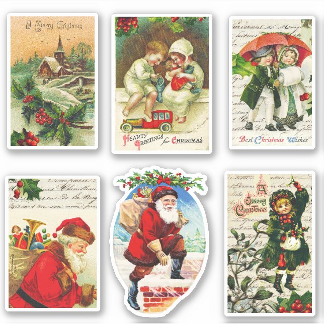 Vergnügen Weihnachten Weihnachten Weihnachtskarten Aufkleber (Vorderseite)