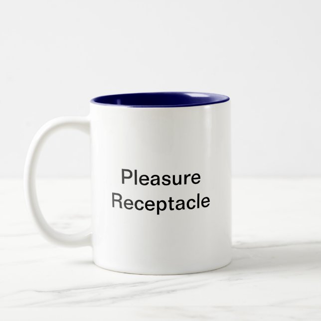 Vergnügens-Behälter Zweifarbige Tasse (Links)