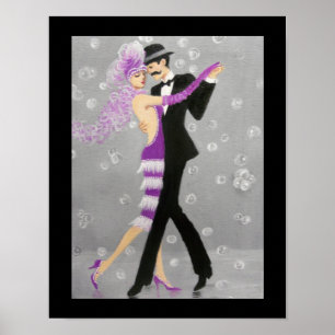 VERGNÜGTE TANGO-TÄNZER POSTER