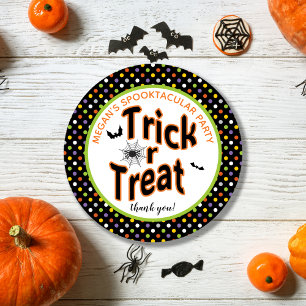 Vergnügungs-Trick oder Behandeln Halloween-Party G Runder Aufkleber