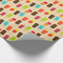 Vergnügungs- und farbenfrohe Popsicles Retro Muste Geschenkpapier