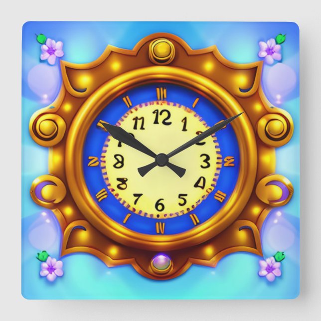 Vergnügungsdekoration Quadratische Wanduhr (Vorderseite)