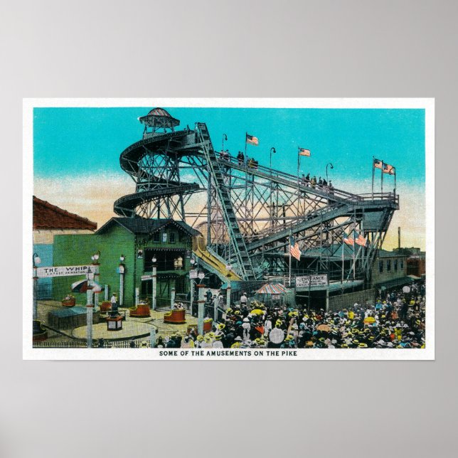 Vergnügungsfahrten am Pike, Long Beach Poster (Vorne)