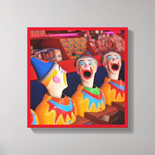 Vergnügungspark Clown-Wasser-Spiel-Leinwand Leinwanddruck