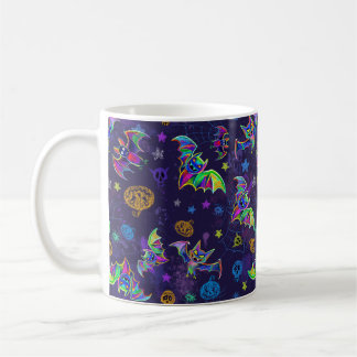 Vergnügungspark Halloween Neonbats Kaffeetasse