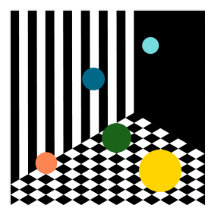 Vergnügungspark in farbenfrohen Balls im irometris