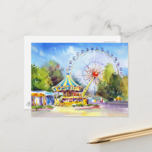 Vergnügungspark Kunst Postkarte