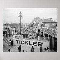 Vergnügungspark Ride, 1915. Vintages Foto