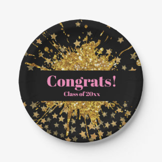 Vergnügungspark Rosa Funkeln Glitzer Graffiti Anst Pappteller