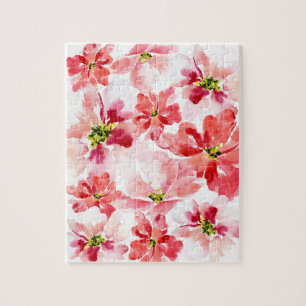 Vergnügungsrot und rosa Aquarellfarben Blume