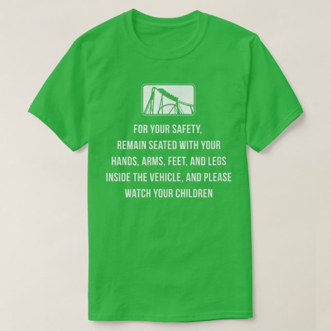 Vergnügungsthema Park Roller Untersetzer Sicherhei T-Shirt (Design vorne)