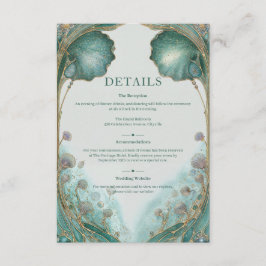 Vergoldete Fantasy Art Nouveau Hochzeit Begleitkarte