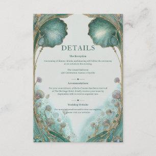 Vergoldete Fantasy Art Nouveau Hochzeit Begleitkarte