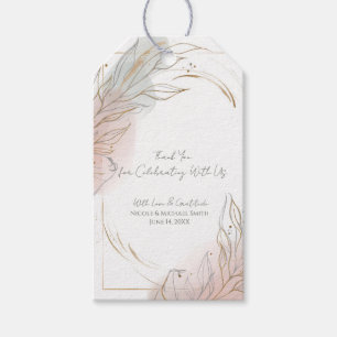 Vergoldete Gold-Salbei- und Rosenholz-Botanische H Geschenkanhänger