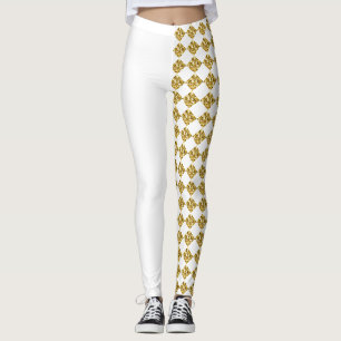 Vergoldete Illusions-Weißleggings Leggings