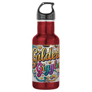 Vergoldete Kicherlaute – Luxus Humor-Typografie-T- Edelstahlflasche