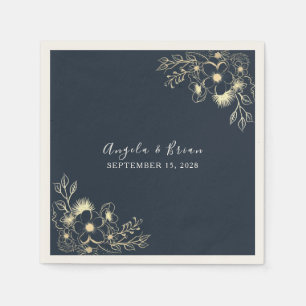 Vergoldete Navy-Servietten Serviette