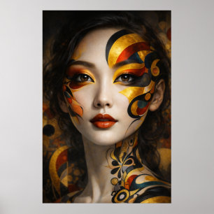 Vergoldete Reverie-Muse Poster