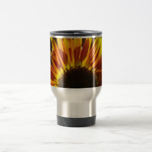 Vergoldete rosige Sonnenblume Reisebecher