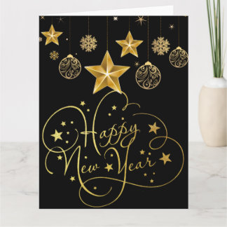 Vergoldete Silvesterkarte – Luxusfolie Karte