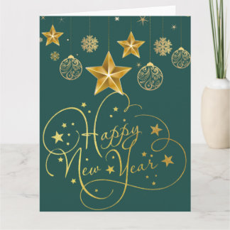 Vergoldete Silvesterkarte – Luxusfolie Karte