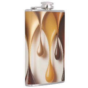 Vergoldete Tropfen - Flüssige Luxuskunst - Flasche Flachmann