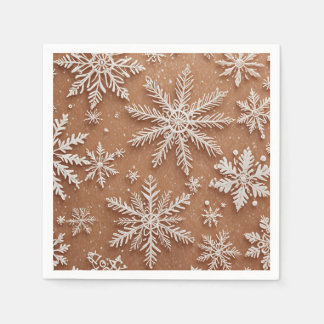 Vergoldete Winterkristalle Serviette
