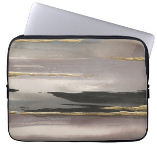 Vergoldeter Goldabstrakter Druck des Laptopschutzhülle