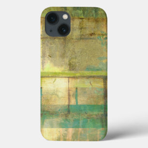 Vergoldeter Türkis und grüne abstrakte Malerei Case-Mate iPhone Hülle