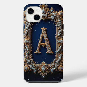 Vergoldeter verzierter Buchstabe A mit Juwelen iPhone 14 Plus Hülle