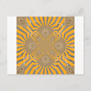 Vergoldeter Zephyr: Eleganz in goldenem Gelb und C Postkarte
