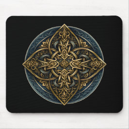 Vergoldetes Knoten-Kontinuum — Verzierte keltische Mousepad
