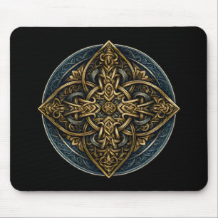 Vergoldetes Knoten-Kontinuum — Verzierte keltische Mousepad