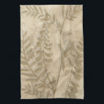 Vergoldetes Laub I Geschirrtuch<br><div class="desc">Mit Blumen</div>