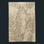 Vergoldetes Laub I Geschirrtuch<br><div class="desc">Mit Blumen</div>