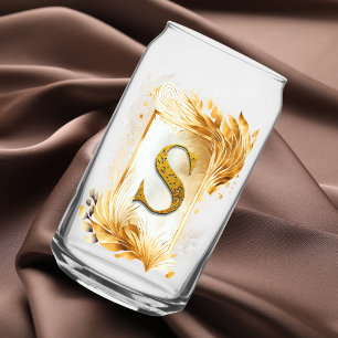 Vergoldetes Monogramm S Dosenglas