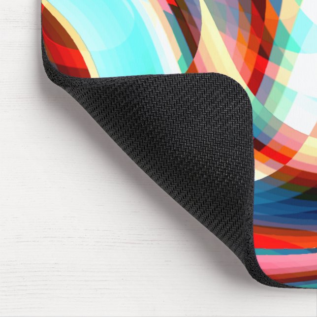 Vergrößern der gekrümmten roten Linien, überlagert Mousepad (Ecke)
