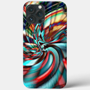 Vergrösserte Pixelspirale mit geballtem Glaston Case-Mate iPhone Hülle