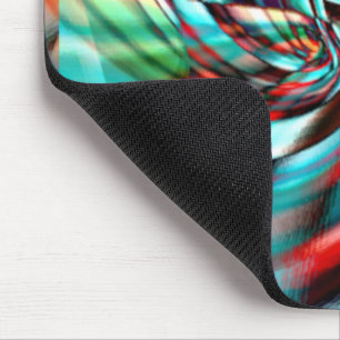 Vergrösserte Pixelspirale mit geballtem Glaston Mousepad