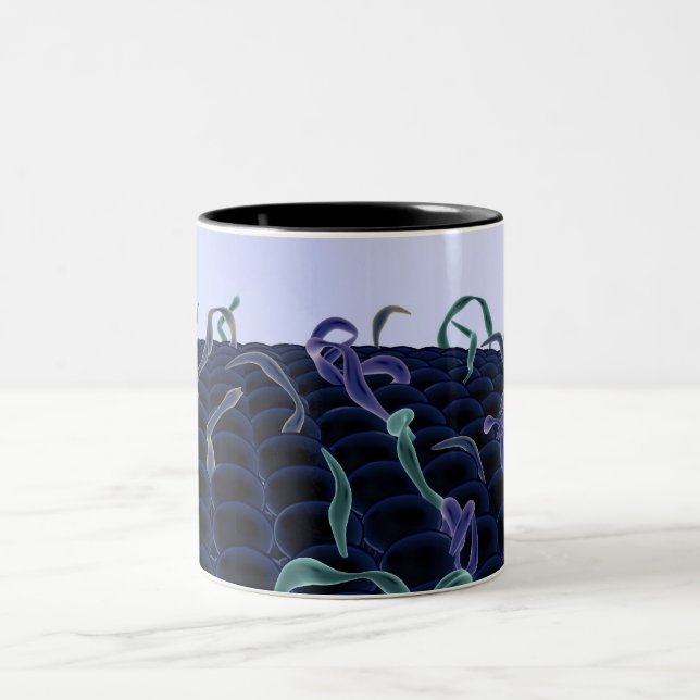 Vergrößerte Zellmembran Zweifarbige Tasse (Mittel)