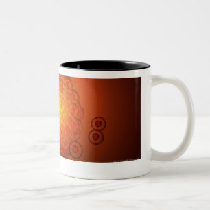 Vergrößerter Blick auf ein Ovum Zweifarbige Tasse