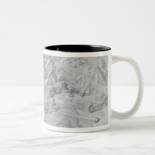 Vergrößerung der Abwasserkanäle bei Moorfields, Zweifarbige Tasse