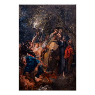 Verhaftung der Leinwand Christi in biblischer Szen Poster