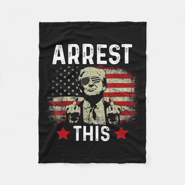 Verhaftung dieses Trump 2024 verurteilte Felon Tru Fleecedecke (Vorderseite)