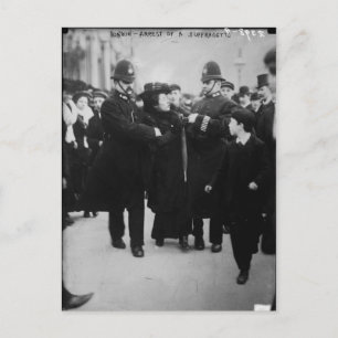 Verhaftung eines Suffragette in London England c 1 Postkarte