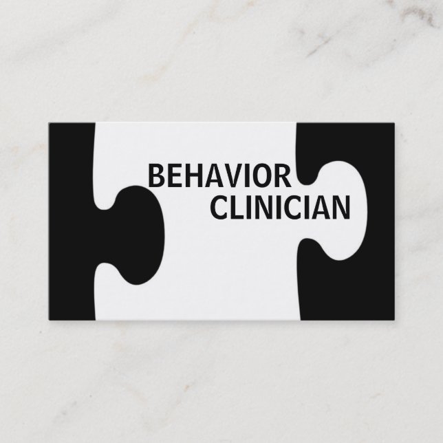 Verhalten Clinician Puzzle Piece Visitenkarte (Vorderseite)