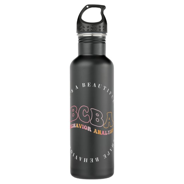 Verhaltensanalyst BCBA ,Verhaltenstherapeut, ABA Edelstahlflasche (Vorderseite)