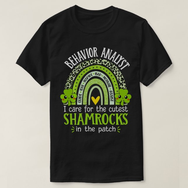 Verhaltensanalyst St Patricks Day Kleeblatts ABA T T-Shirt (Design vorne)
