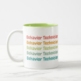 Verhaltensforscher RBT Verhalten Tech Retro Zweifarbige Tasse