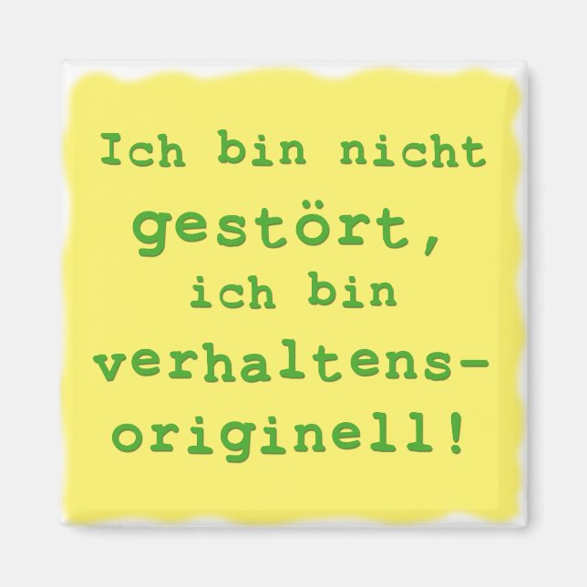 verhaltensoriginell magnet (Vorne)